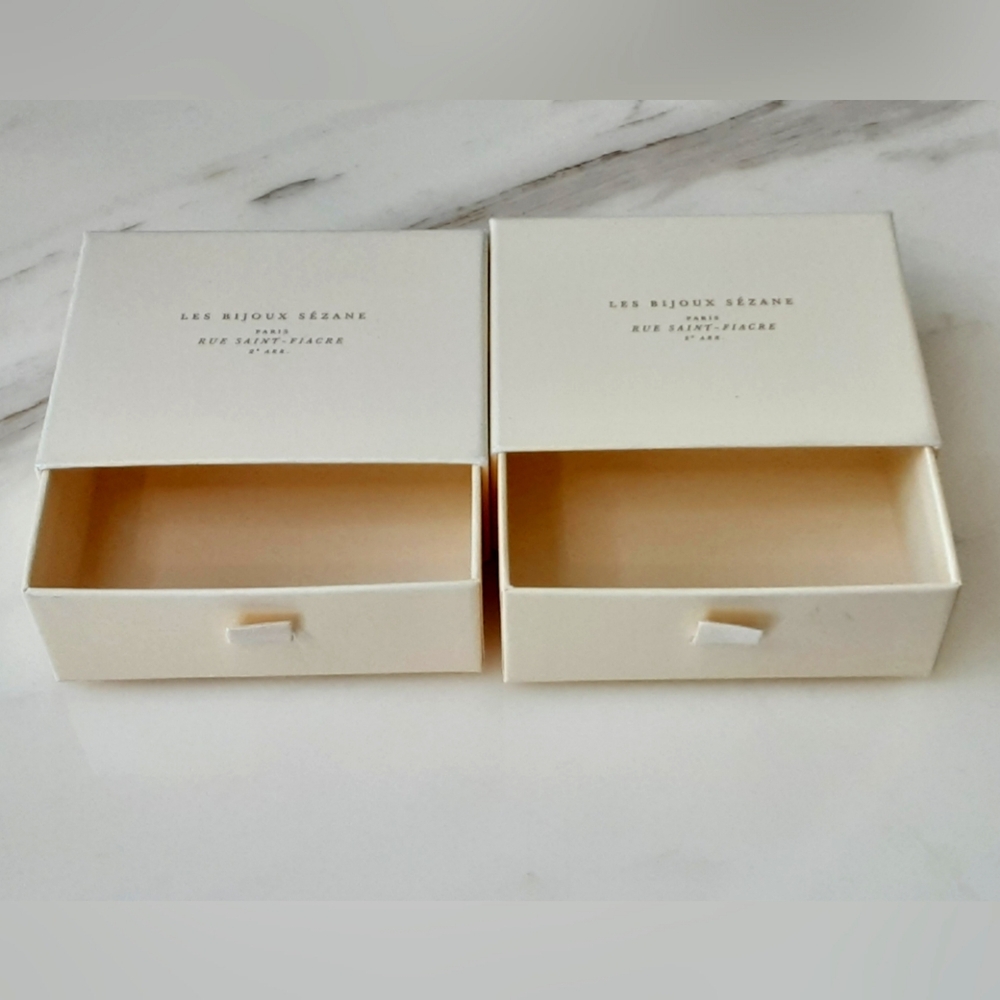 Les Bijoux Sezane 2 Stackable Jewelry Boxes - NWOT